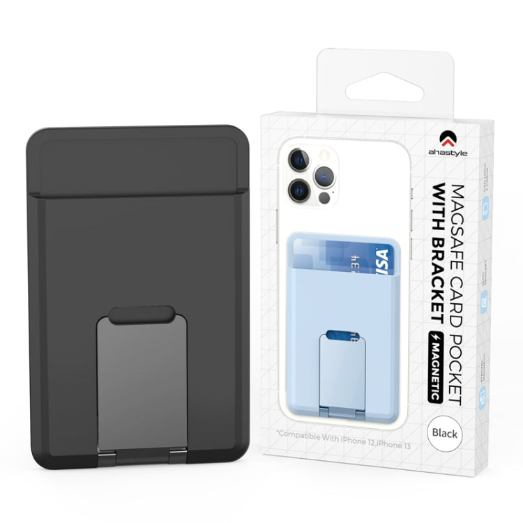 For IPhone 15 AhaStyle PT133-H Phone Magnetic Card Holder Stand Organizer Card Case, Magnetic Holder